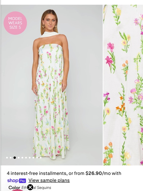 Show Me Your MuMu Dresses & Skirts - White Strapless Floral Maxi Dress